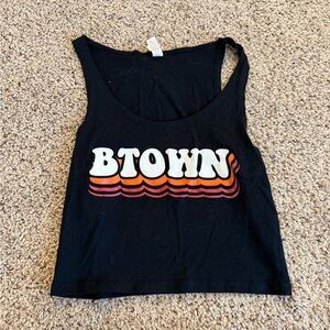 Black Graphic Tank Top BTOWN/ IU